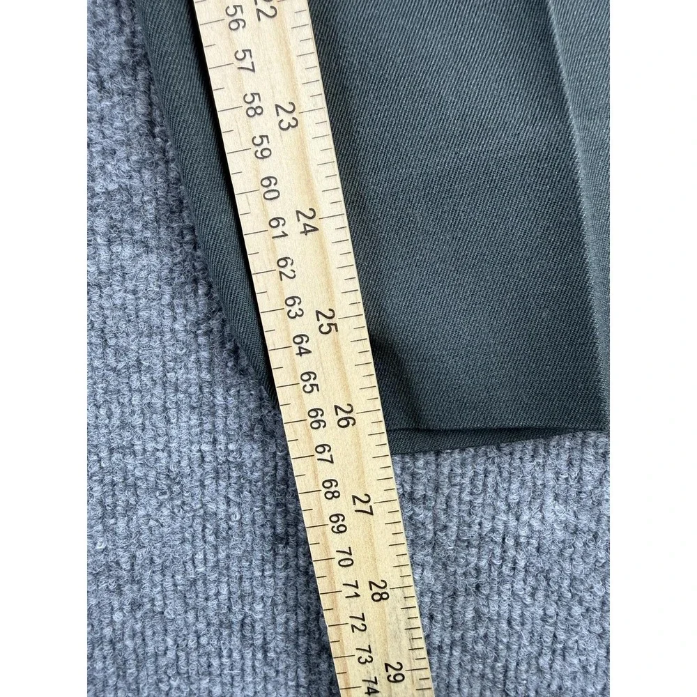 VTG Military Stripe Dress Pants Mens 33x27 Green Black Side Stripe‎ Lined Formal